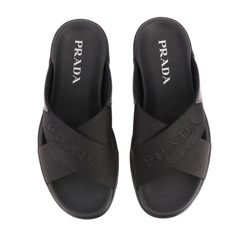 prada men's leather sandals|buy prada men's shoes online.